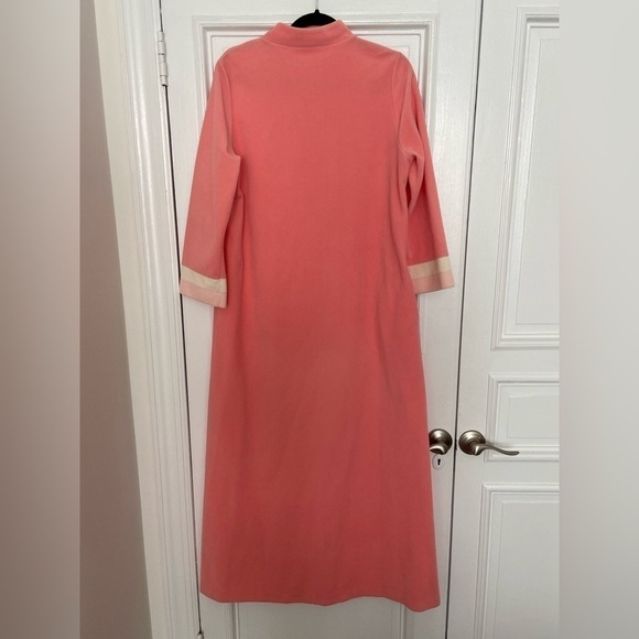Vanity Fair Vintage Retro Fleece Pink & Cream Stripe Comfy Soft House Robe 70’s - Picture 7 of 15
